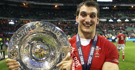 Happy man: Sam Warburton celebrates lifting the Triple Crown in the 2012 Six Nations