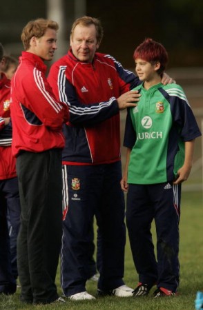 Royal Family: A young Josh Beaumont gets to meet Prince WIlliam on the 2005 Lions tour - nice hair!