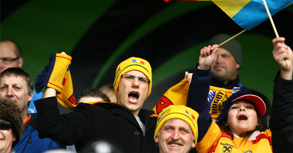 A few of Romania's many fans