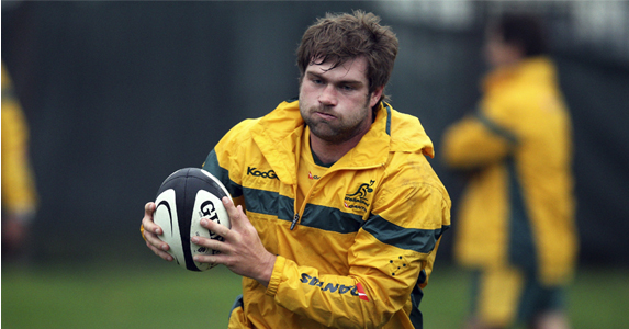 Ben McCalman training with the Wallabies earlier in the week