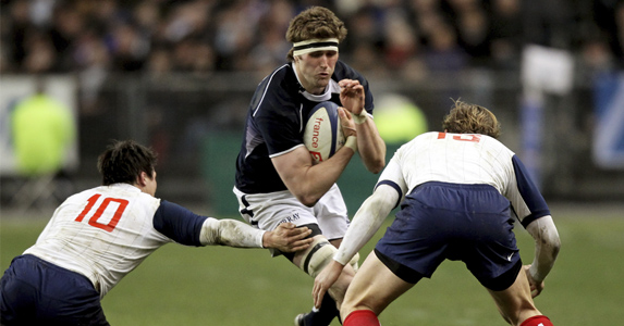 John Barclay on the attack for Scotland in last season's clash with France