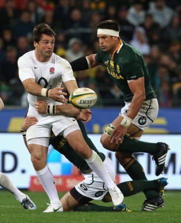 Close attention: Ben Foden under pressure