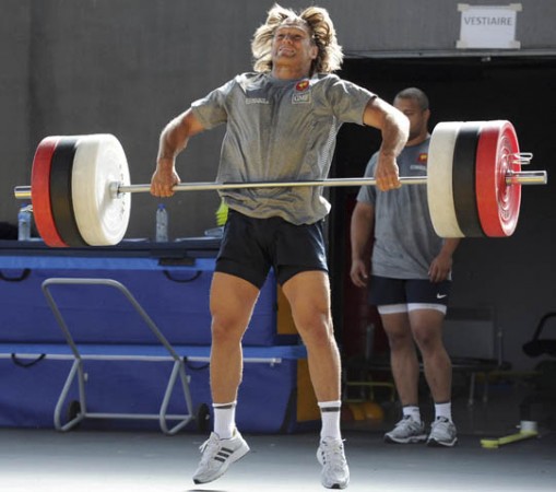 Getting into the swing of things: French prop Dimitri Szarzewski
