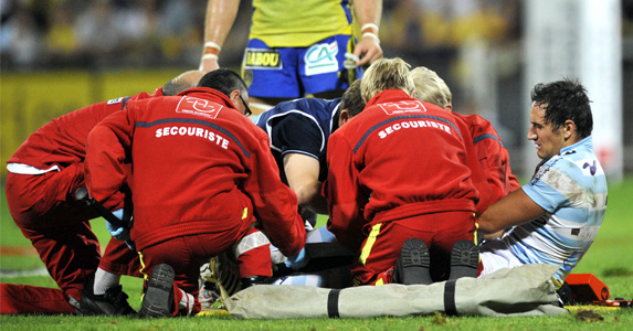 Injury time: Racing are suffering a bout of bad karma - fullback Benjamin Dambielle one of many on the injury list