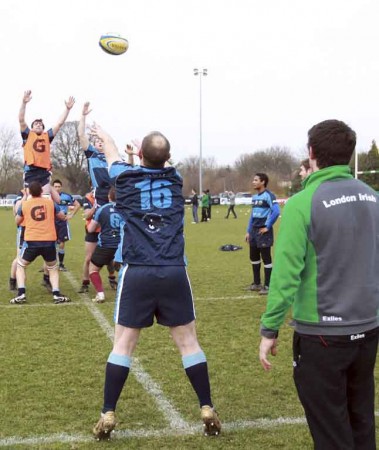 Under the careful eye of London Irish