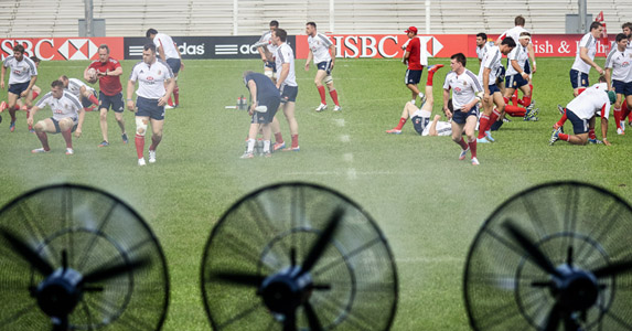 Feeling the heat: The British and Irish Lions brave the humidity in Hong Kong to prepare for the opener against the Barbarians