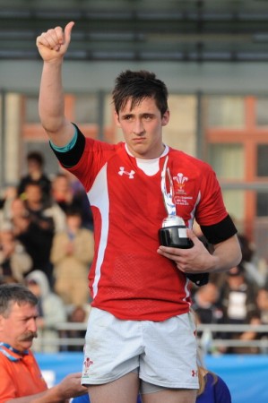 The current holder: Wales' Sam Davies takes the award