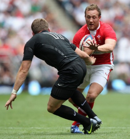 Glory days: Stoddart playing for Wales against England