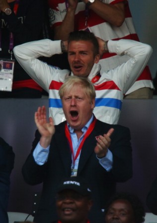 Dinner duo: Becks and Boris