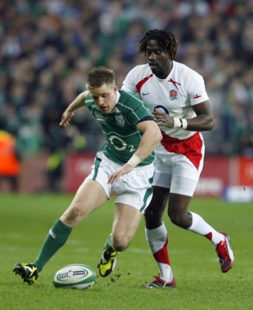 National duty: Sackey's last England cap was in Dublin four years ago