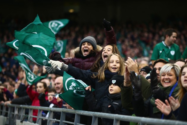 Shouting themselves silly: There was Aviva atmosphere