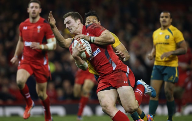 Stunning display: George North again shone