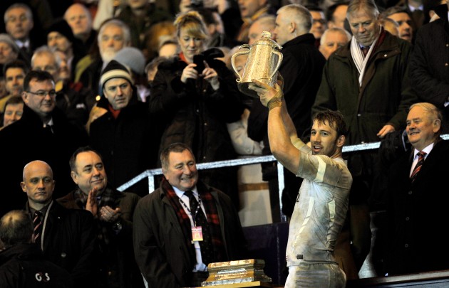 Triumph: England won 13-6 last time at Murrayfield