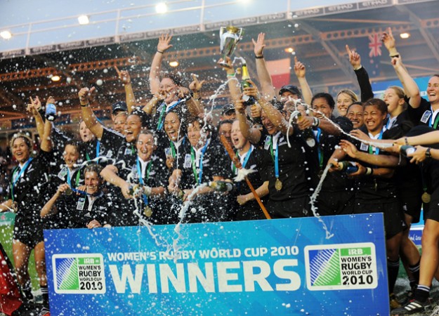 Champions: New Zealand celebrate after beating England to win the 2010 Women's World Cup