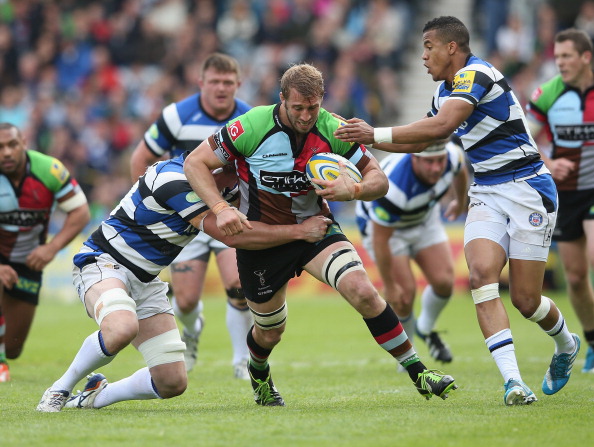 The boss: Chris Robshaw had a magnificent game and led Harlequins to a key win