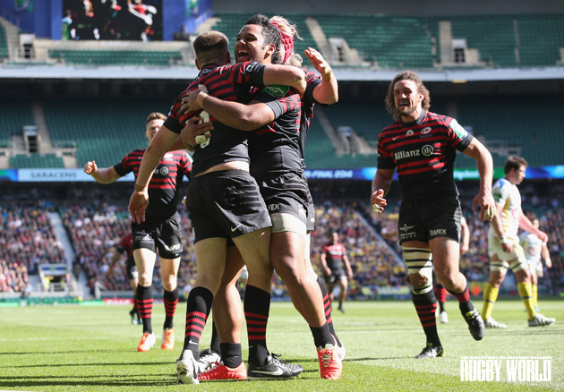Sarries celebrate: Saracens would have been singing in the changing rooms after beating Clermont