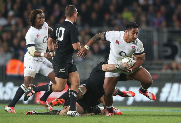 Blasting in from the wing: Manu Tuilagi will join Marland Yarde on the wings this Saturday. He faces Julian Savea